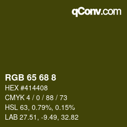カラーコード: RGB 65 68 8 | qconv.com