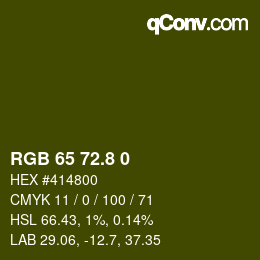 カラーコード: RGB 65 72.8 0 | qconv.com