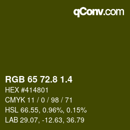 カラーコード: RGB 65 72.8 1.4 | qconv.com