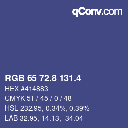 カラーコード: RGB 65 72.8 131.4 | qconv.com