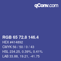 カラーコード: RGB 65 72.8 146.4 | qconv.com