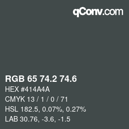 カラーコード: RGB 65 74.2 74.6 | qconv.com
