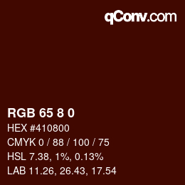 カラーコード: RGB 65 8 0 | qconv.com