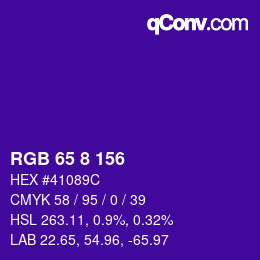 Color code: RGB 65 8 156 | qconv.com