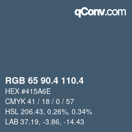 カラーコード: RGB 65 90.4 110.4 | qconv.com
