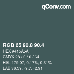カラーコード: RGB 65 90.8 90.4 | qconv.com