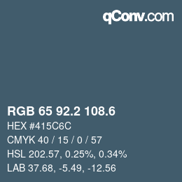 カラーコード: RGB 65 92.2 108.6 | qconv.com