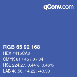 Color code: RGB 65 92 168 | qconv.com