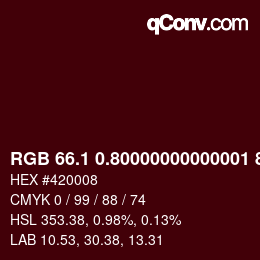 カラーコード: RGB 66.1 0.80000000000001 8 | qconv.com