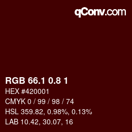 カラーコード: RGB 66.1 0.8 1 | qconv.com