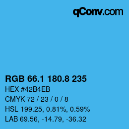 Color code: RGB 66.1 180.8 235 | qconv.com