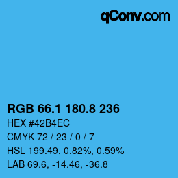 Color code: RGB 66.1 180.8 236 | qconv.com