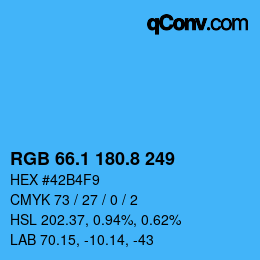 Color code: RGB 66.1 180.8 249 | qconv.com