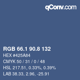 Color code: RGB 66.1 90.8 132 | qconv.com