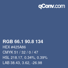 Color code: RGB 66.1 90.8 134 | qconv.com