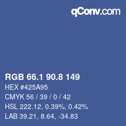 Color code: RGB 66.1 90.8 149 | qconv.com