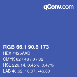 Color code: RGB 66.1 90.8 173 | qconv.com
