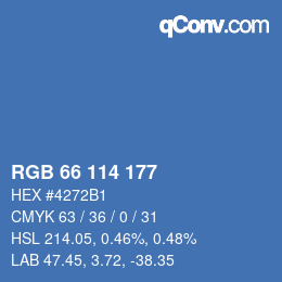 Farbcode: RGB 66 114 177 | qconv.com