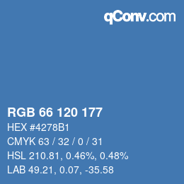 Color code: RGB 66 120 177 | qconv.com