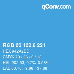 Color code: RGB 66 162.8 221 | qconv.com