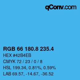カラーコード: RGB 66 180.8 235.4 | qconv.com