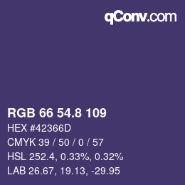 Color code: RGB 66 54.8 109 | qconv.com