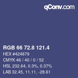 カラーコード: RGB 66 72.8 121.4 | qconv.com