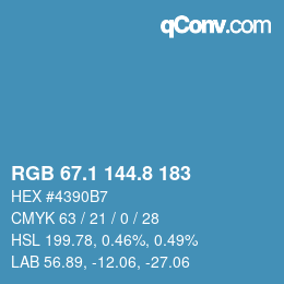 Color code: RGB 67.1 144.8 183 | qconv.com