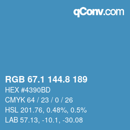Color code: RGB 67.1 144.8 189 | qconv.com