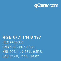 Color code: RGB 67.1 144.8 197 | qconv.com