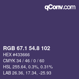 Color code: RGB 67.1 54.8 102 | qconv.com