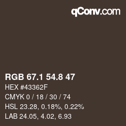 Color code: RGB 67.1 54.8 47 | qconv.com