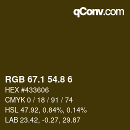 Color code: RGB 67.1 54.8 6 | qconv.com
