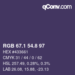 Color code: RGB 67.1 54.8 97 | qconv.com