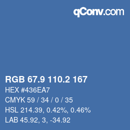 Color code: RGB 67.9 110.2 167 | qconv.com