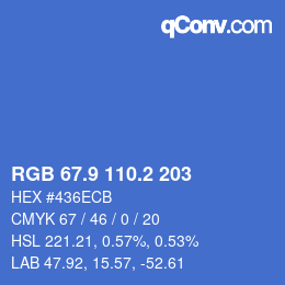 Color code: RGB 67.9 110.2 203 | qconv.com