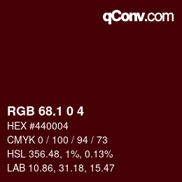 カラーコード: RGB 68.1 0 4 | qconv.com