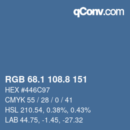 Color code: RGB 68.1 108.8 151 | qconv.com