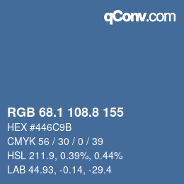 Color code: RGB 68.1 108.8 155 | qconv.com