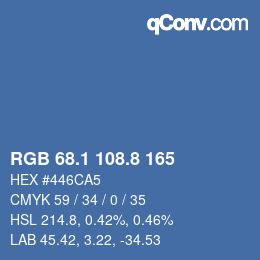Color code: RGB 68.1 108.8 165 | qconv.com