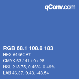 Color code: RGB 68.1 108.8 183 | qconv.com