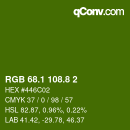 カラーコード: RGB 68.1 108.8 2 | qconv.com