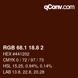 Color code: RGB 68.1 18.8 2 | qconv.com