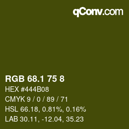 カラーコード: RGB 68.1 75 8 | qconv.com