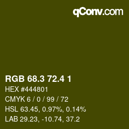 カラーコード: RGB 68.3 72.4 1 | qconv.com