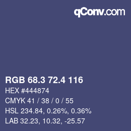 カラーコード: RGB 68.3 72.4 116 | qconv.com