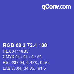 カラーコード: RGB 68.3 72.4 188 | qconv.com