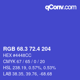 カラーコード: RGB 68.3 72.4 204 | qconv.com