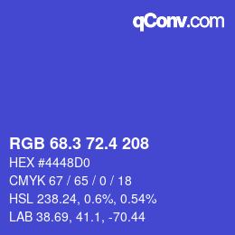 カラーコード: RGB 68.3 72.4 208 | qconv.com