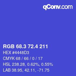 カラーコード: RGB 68.3 72.4 211 | qconv.com